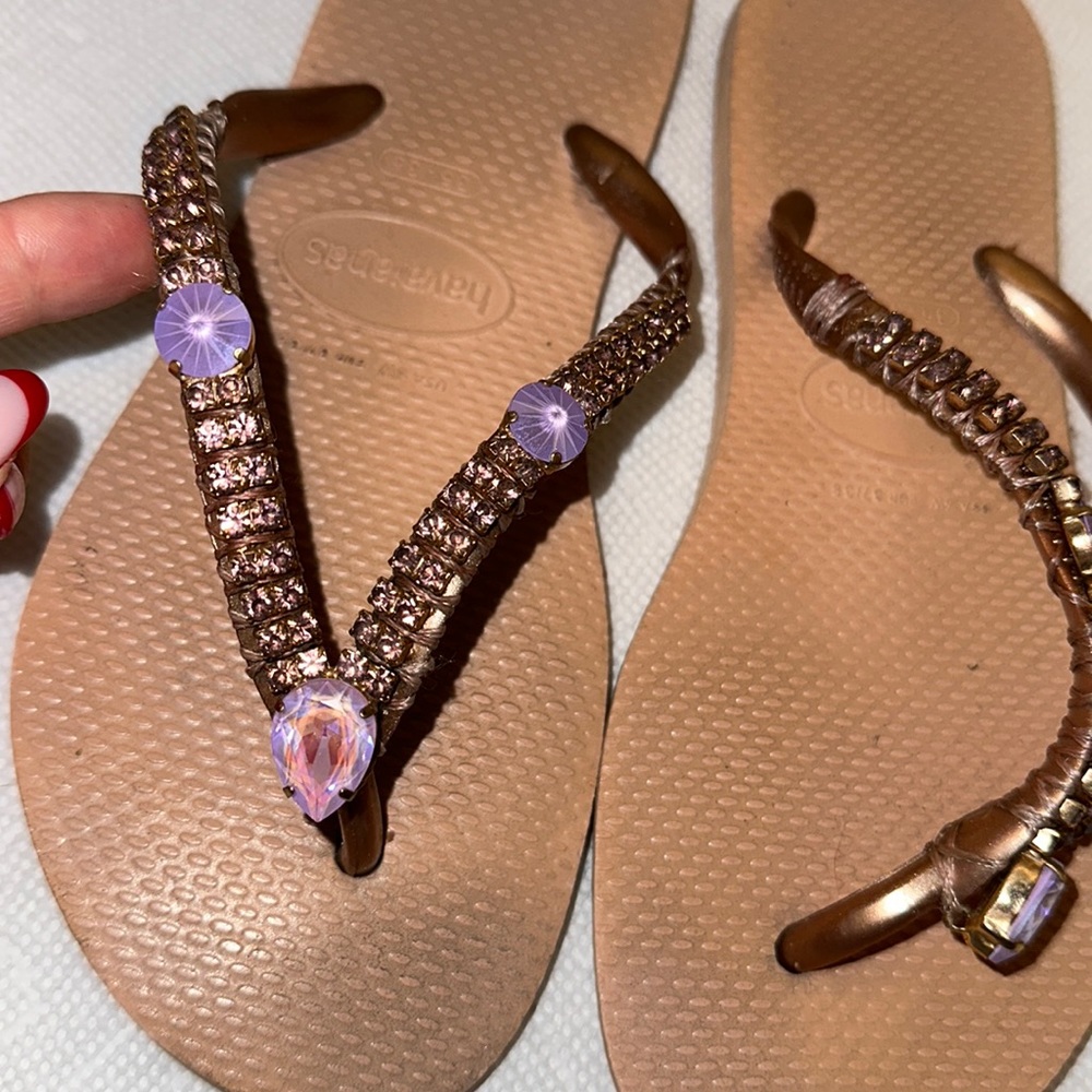 Havaianas slim bedazzled flip flop